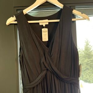 Sleeveless Black Twist-Front Women's Dress by SOMA. Sz Small.